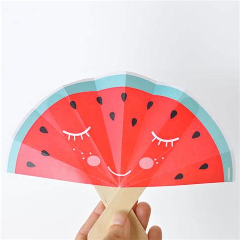 Printable Fruit Fan Paper Craft | AllFreeKidsCrafts.com