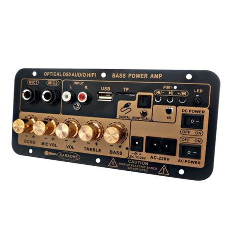 D50 Amplifier Board with Optical Audio Bluetooth AMP USB FM Radio TF ...