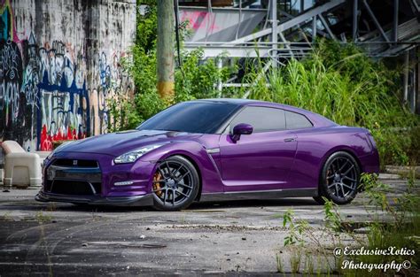 Purple Nissan GT-R Lowered on Velgen Wheels | Nissan r35, Gtr, Nissan