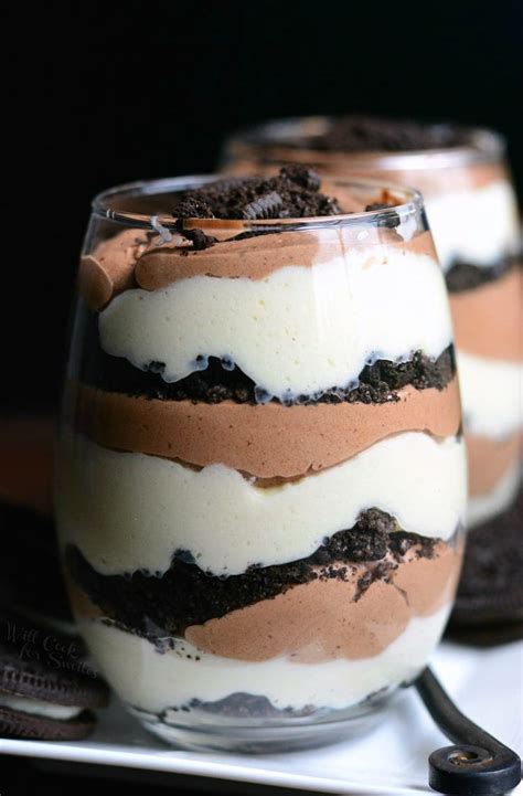 Oreo Double Chocolate Mousse Parfaits - Will Cook For Smiles