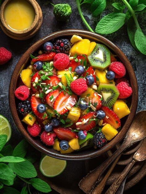 Premium AI Image | fruit and vegetable salad