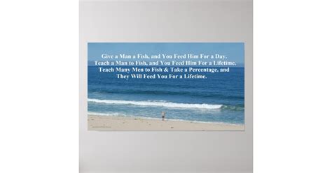 Give a Man a Fish Poster | Zazzle