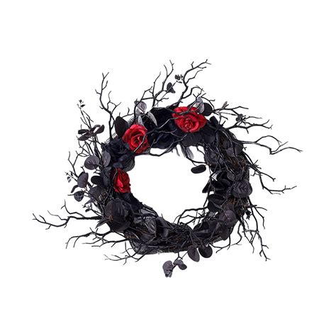 Succulent Door Wreath Black Wreath With Branches And Synthetic Flowers ...