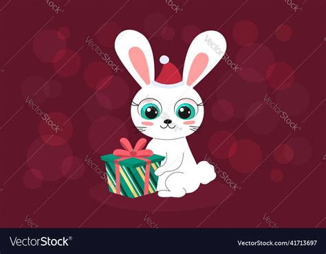 Happy new year 2023 greeting card cute cartoon Vector Image