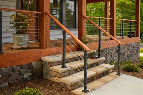 Wood Cable Railing Kits for a Wrap Around Porch - Viewrail