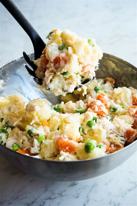 Venezuelan Potato Chicken Salad (Ensalada de Gallina) - The Cookware Geek