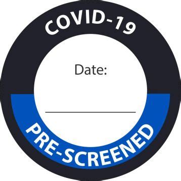 COVID-19 PRE-SCREENED LABEL (ML79PR500)