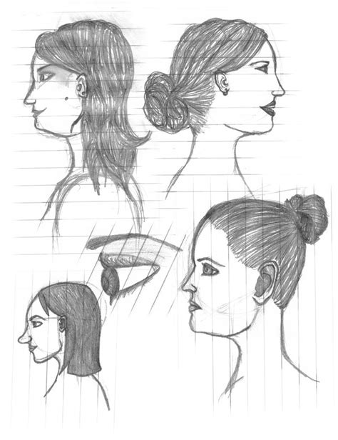 Profile Sketches by clarearies13 on DeviantArt