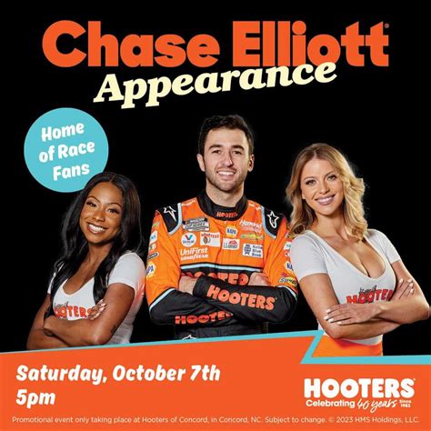 Meet NASCAR's Chase Elliott at Hooters of Concord Oct 7 - Charlotte On ...