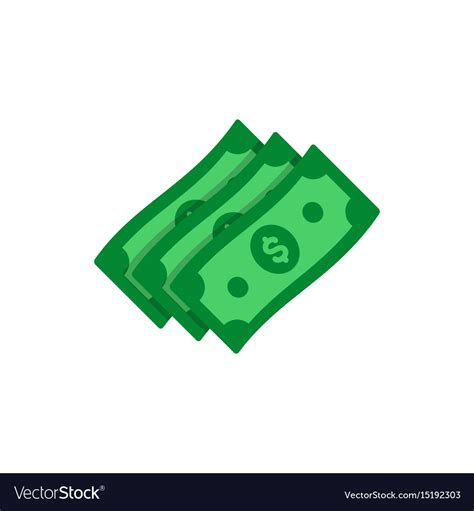 Dollar banknotes flat icon money cash symbol Vector Image