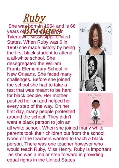 Deep Character Thinking Anchor Chart Ruby Bridges Biography Projects | SexiezPicz Web Porn