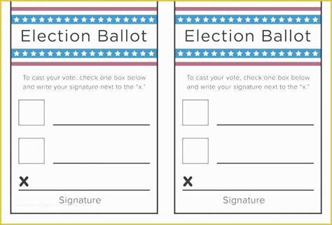 Voting Ballot Template