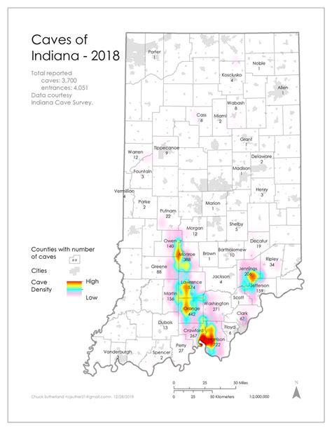 Caves In Indiana Map – Map Vector