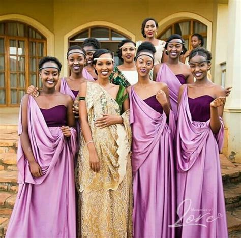 Clipkulture | Bride and Bridesmaids In Rwandan Umushanana Traditional ...