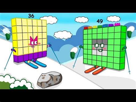 Numberblocks 49 Meet 36 are Skiing - Numberblocks fanmade coloring story in 2023 | Story, Skiing ...