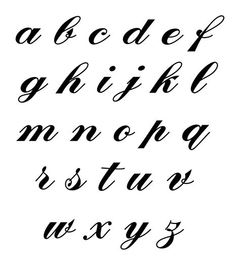 Printable Cursive Lowercase Letters
