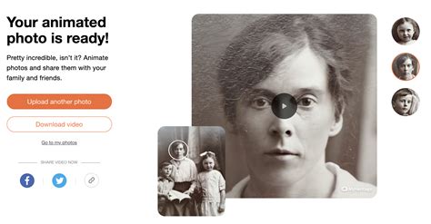 MyHeritage now lets you animate old family photos using deepfakery | TechCrunch