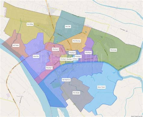 Map of Ben Tre city - Ben Tre - Thong Thai Real