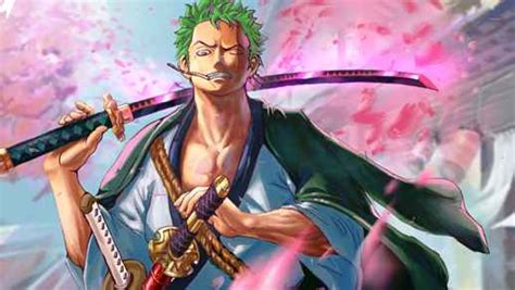 Zoro | Sakura | Three Sword Style - LiveWallpapers4Free.com