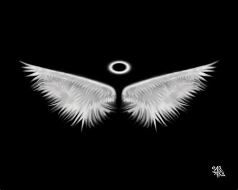 Angel Wings Black Background