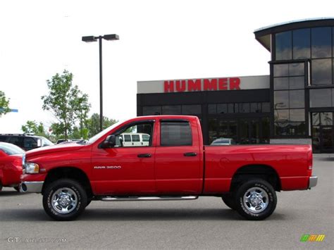 2004 Flame Red Dodge Ram 2500 SLT Quad Cab 4x4 #31964365 | GTCarLot.com - Car Color Galleries