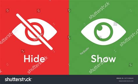 2,102 Show Hide Icon Icons Images, Stock Photos & Vectors | Shutterstock