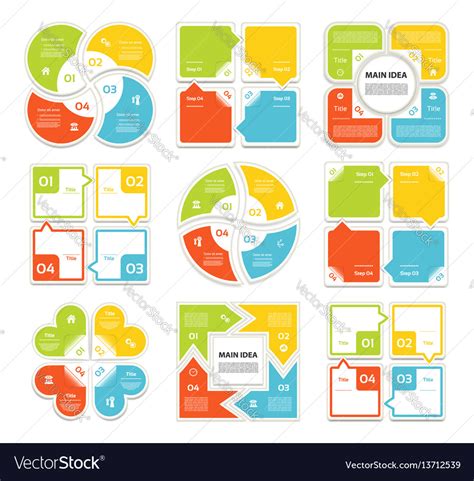 Template for cycle diagram graph Royalty Free Vector Image