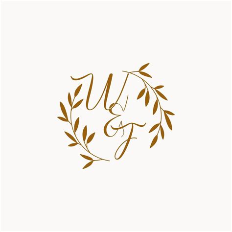 WF initial wedding monogram logo 15282568 Vector Art at Vecteezy