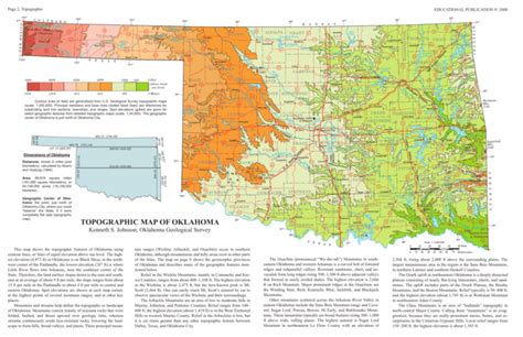 topographic map of oklahoma - Oklahoma Geological Survey