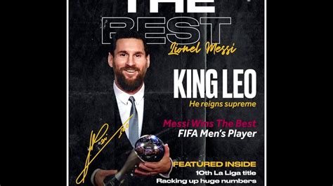 Lionel Messi Wins FIFA's The Best award for the top men's player - YouTube