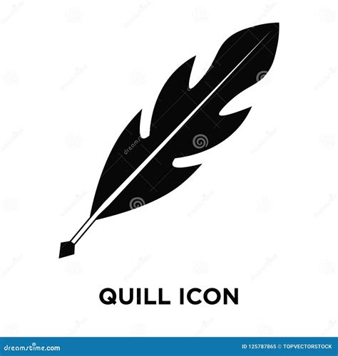 Quill Icon Vector Isolated on White Background, Logo Concept of Stock Vector - Illustration of ...