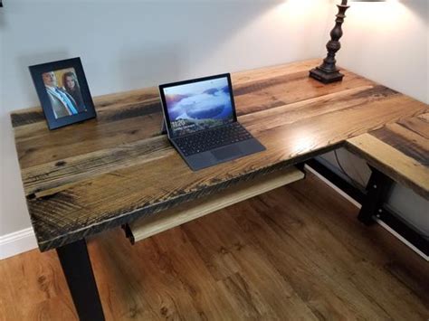 Reclaimed Wood Office Desk, Barnwood Computer Desk, Rustic Desk ...