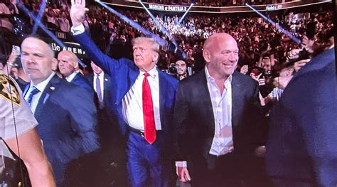 Donald Trump receives wild cheers from MMA fans as he walks into UFC ...