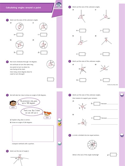 Lesson 4 - Calculating Angles Around A Point 1 | PDF | Angle | Elementary Geometry