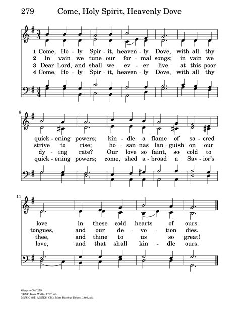 Come, Holy Spirit, Heavenly Dove | Hymnary.org