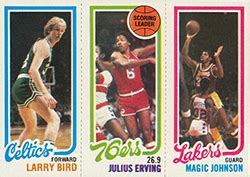 1980-81 Topps Larry Bird, Magic Johnson Rookie Card Sells for Over $74,000