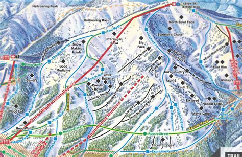 Chair One Area Map for Whitefish Mountain Resort