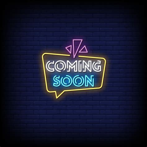 Coming Soon Neon Signs Style Text Vector 2241283 Vector Art at Vecteezy