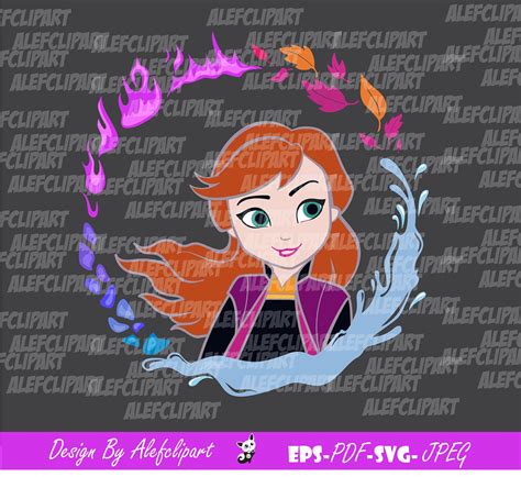 Anna Portrait svg Anna Frozen 2 svg Frozen SVG Frozen | Etsy