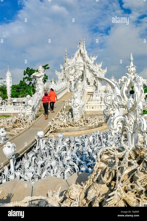 Wat Rong Khun or White Temple Stock Photo - Alamy