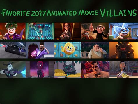 Favourite 2017 Animated Movie Villains (Version 2) by JustSomePainter11 ...