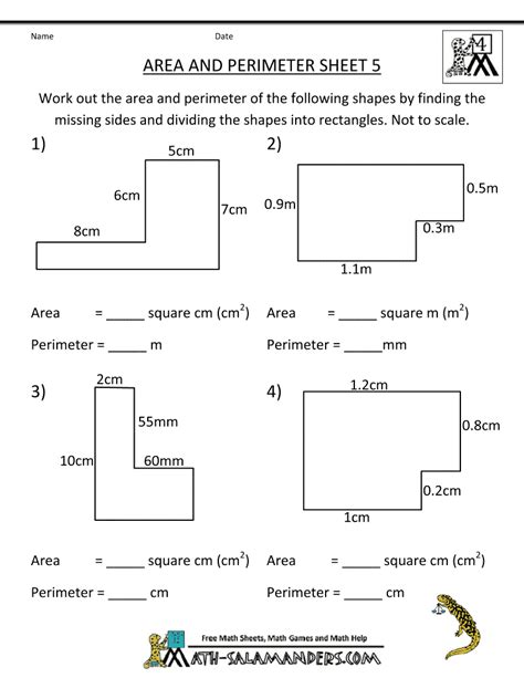 Area Worksheets