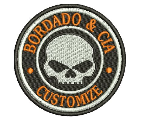 Patch Bordado & Cia Skull - Bordado & Cia