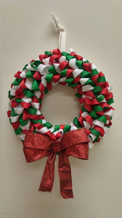 Christmas ribbon wreath | Ремесла