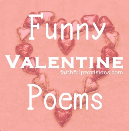 5 Funny Valentine Poems - Faithful Provisions