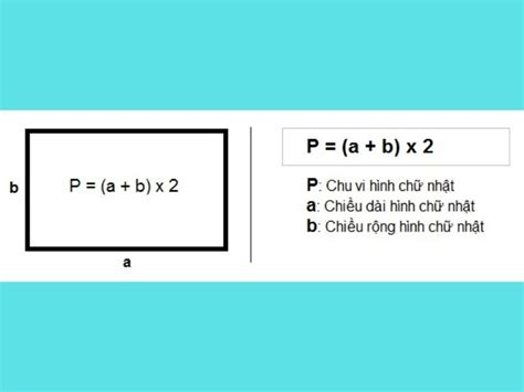 Công thức tính Chu Vi, Diện Tích hình chữ nhật Lớp 3 [Đầy Đủ] - Electronic Documents