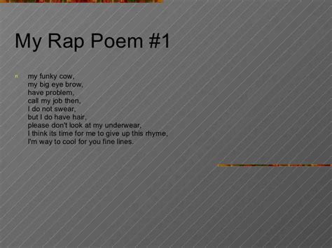 Rapper Poems