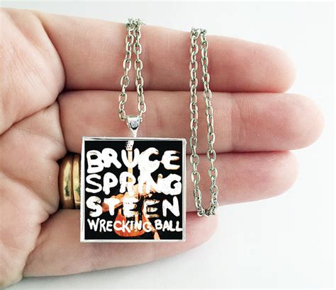 Bruce Springsteen - Wrecking Ball - Album Cover Art Pendant Necklace – Hollee