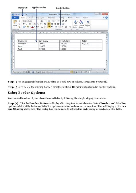 SOLUTION: Microsoft word tutorial on table borders shades - Studypool