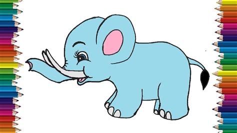 Drawing Of A Baby Elephant